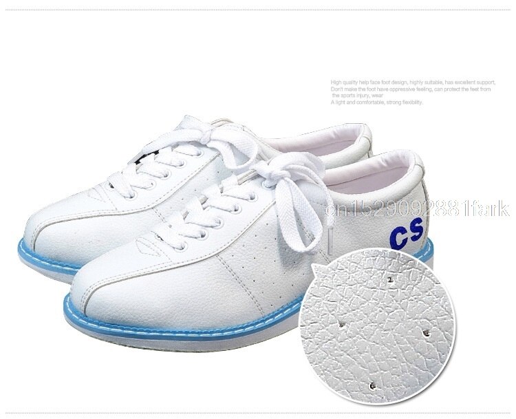 White Bowling Shoes For Men Women Sports Beginners Bowling Sneakers Unisex Breathable Right Hand Non-slip Sole Shoes All Size