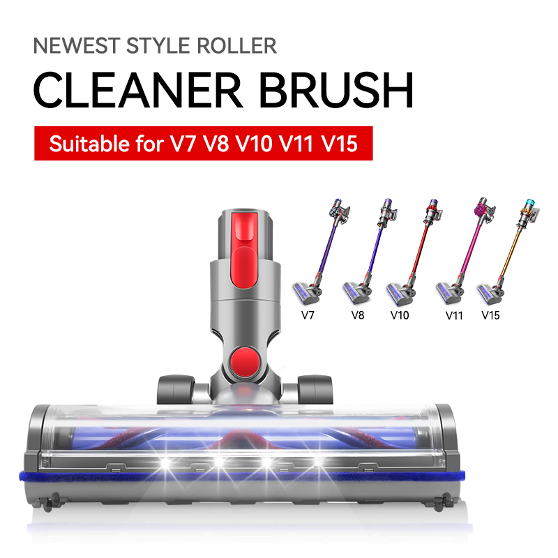 Upgraded Direct Drive Brush Heads Nozzles for Dyson V10 V11 V8 V7 sv12 V14 V15 Slim/v12/G5 Replaceable Parts Led Vacuum Cleaners