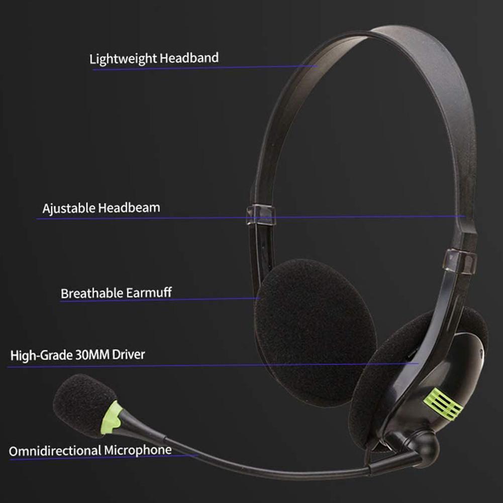 USB Kopfhörer Leichte Komfortable Headset Mit flexibel Mikrofon Universal- Genaue Geeignet Für Computer Laptops