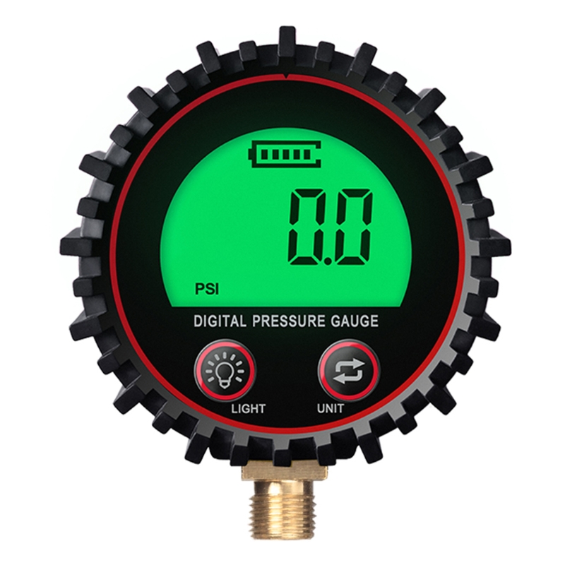 Digital air pressure gauge, battery powered, with led light , 0-255 psi accuracy, 1%  professional gauges: Default Title