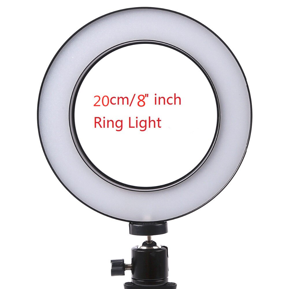 LED Ring Light - 16/20/26cm Selfie Light with Tripod - Dimmable Cradle Head for Video Studio: Only 20cm