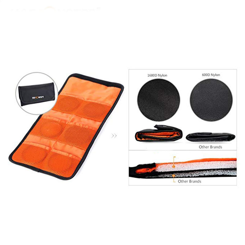 K &amp; F CONCEPT 3 pochettes pour filtre d&#39;objectif d&#39;appareil photo, pochette pour porte-filtre d&#39;objectif d&#39;appareil photo de 49mm à 77mm ND UV CPL