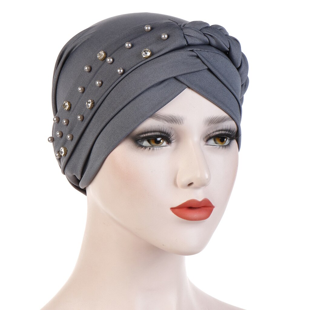 Hijab musulman, couvre-chef, bandeau croisé islamique, Turban, bandeau pour cheveux: 9