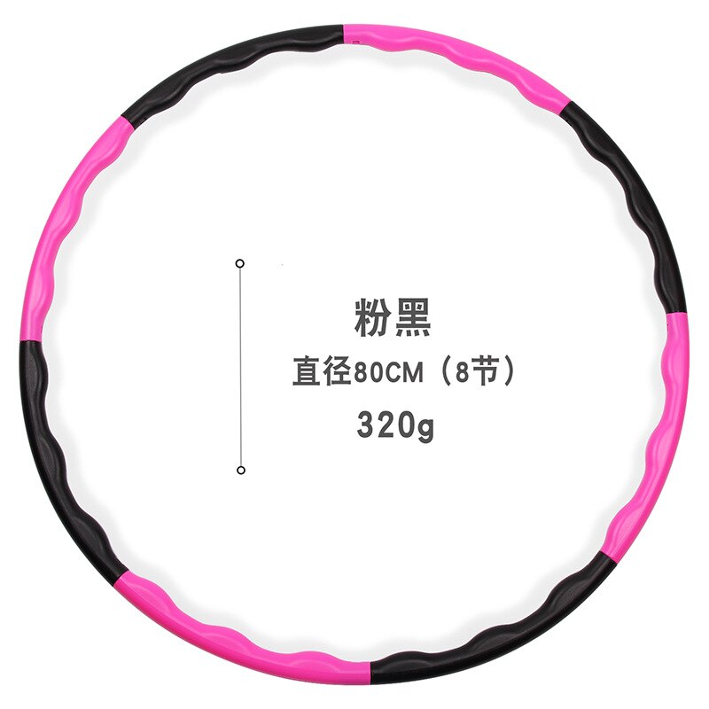 Fitness Sport Hoop Verwijderbare 8 Sectie Foam Hoepel Gym Body Building Dunne Taille Fitness Cirkel Indoor Crossfit Apparatuur: Roze