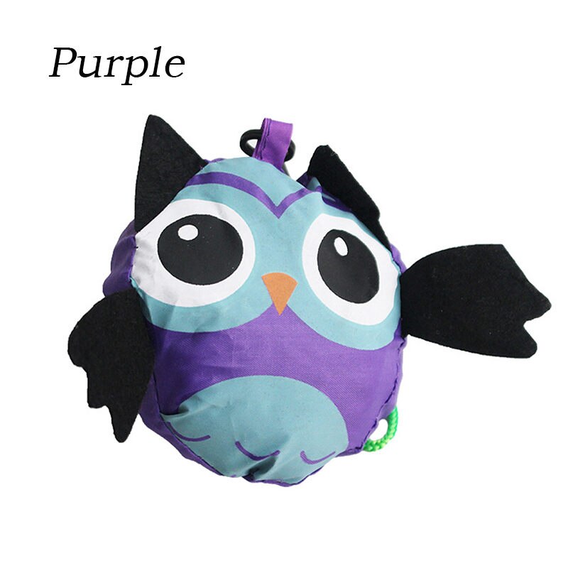 Foldable Animal Owl Shape Folding Shopping Bag Eco Friendly Ladies Reusable Tote Bag Portable Travel Shoulder Bag: 05