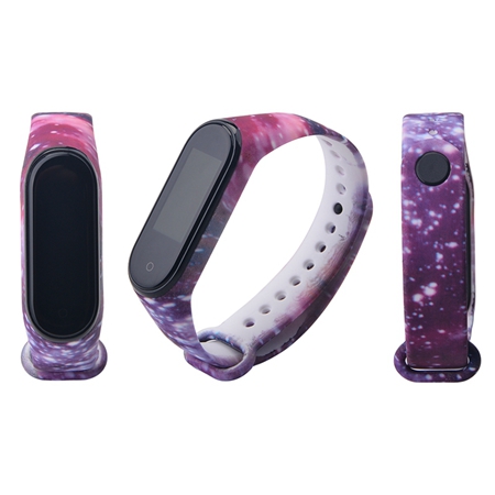 Correa de silicona para Xiaomi Mi band 3 y 4, Correa Universal de silicona con estampado de dibujos animados para pulsera inteligente Mi Band 3 y Mi band 4: Star River