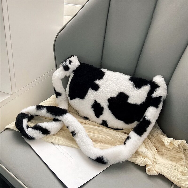 Pluizige dames handtas kleine luipaardprint crossbody tas dames pluche zachte casual schoudertas сумка женск: 9