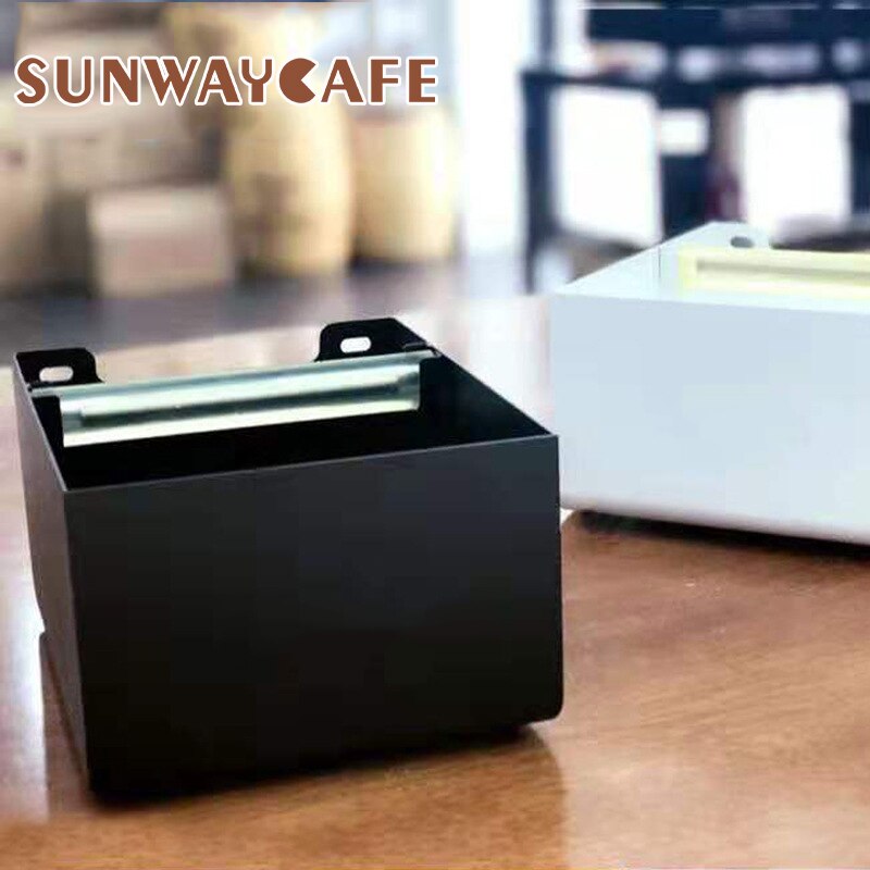 Stainless Steel Coffee Espresso Grounds Container Cafe Knock Box Anti slip Coffee Grind Dump Bin Waste Bin For Barista