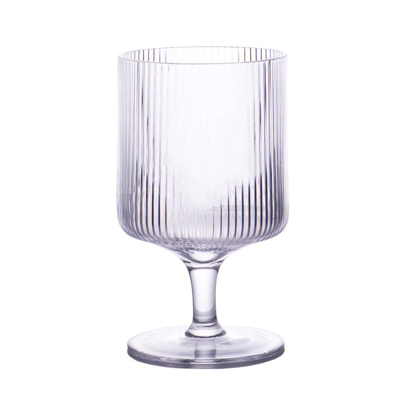 Ins Transparant Glas Hoge-Waarde Sap Cup Creatieve Netto Rode Verticale Patroon Cup Multifunctionele Glas Ijs Bier Mok: Model a