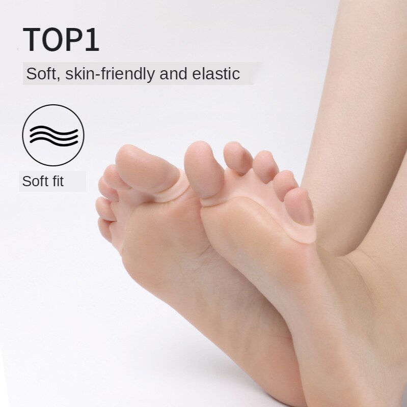 Séparateurs d'ongles civières Silicone soin des pieds Gel protecteur séparateurs d'orteils lisseur épandeur correcteurs orteil valgus correcteur