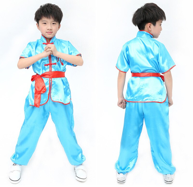 freundlicher Dobok Traditionellen Chinesischen Wushu Taekwondo Kostüm Kimono Judo Kleidung Kung Fu Anzug Tai Chi Kampfkunst Uniform: Blau / S