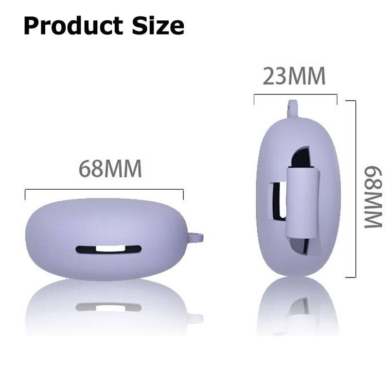 Funda de silicona para auriculares OPPO Enco W13, funda protectora de silicona blanda con hebilla antipérdida