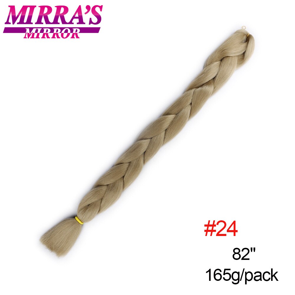 Mirra's Mirror – Extensions de tresses synthétiques Jumbo, 82 pouces, tresses Afro colorées rose bleu gris noir: n ° 24