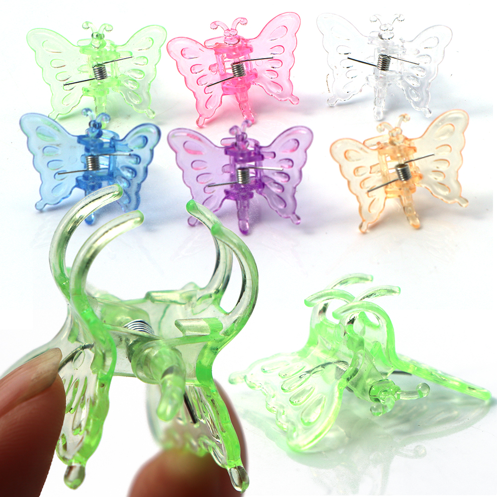 30 Stück bunte Orchideen-Clips, Schmetterlingsklammern für Stützpflanzen, Weinreben, Klettern, feste Kunststoff-Zierklammern, Gartenzubehör
