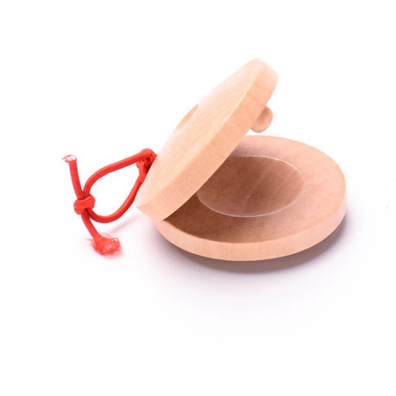 5Pcs Wooden Musical Instrument Castanets Wood Percussion Musical Instrument