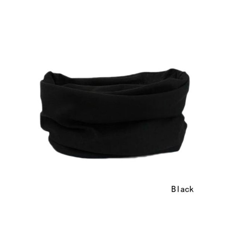 1pc unisex wandelsjaals, fiets, fleece, outdoor nekwarmer, tube, kamperen, skiën, gezichtsmaskers, mutsen, hoofddeksels, accessoires: Zwart