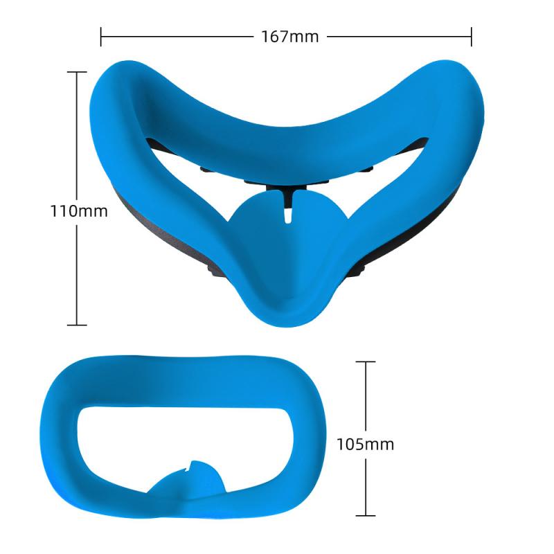 Siliconen Gezicht Cover Vervanging Oogmasker Pad Kussenhoes Voor Oculus Quest 2 Vr Case Virtual Reality Bril Accessoires