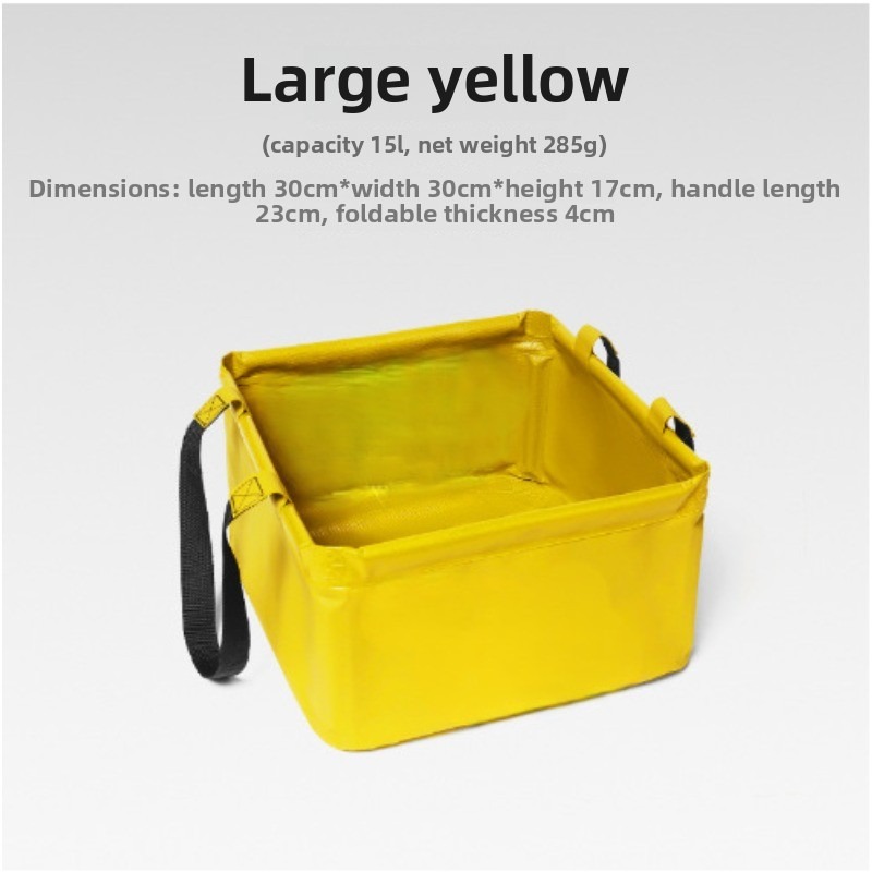 1 STKS Outdoor Opvouwbare Gootsteen Draagbare PVC Emmer voor Camping Opvouwbare Opslagcontainer met Grote Capaciteit Reizen Wandelen: Goud
