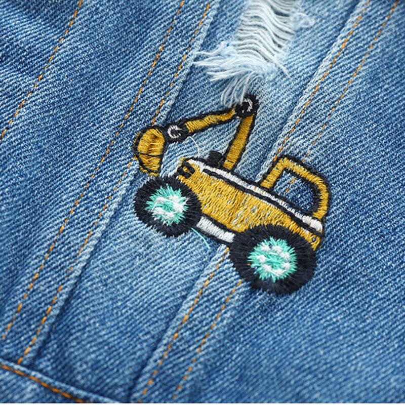 Chaleco vaquero sin mangas para niños y niñas, chaqueta vaquera informal de dibujos animados, para 2-9 años, BC164