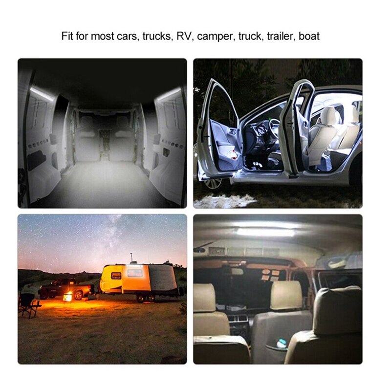 1x 12v ledade inre lampor kupoltak tak läsning bagage för rv husvagn släpvagn