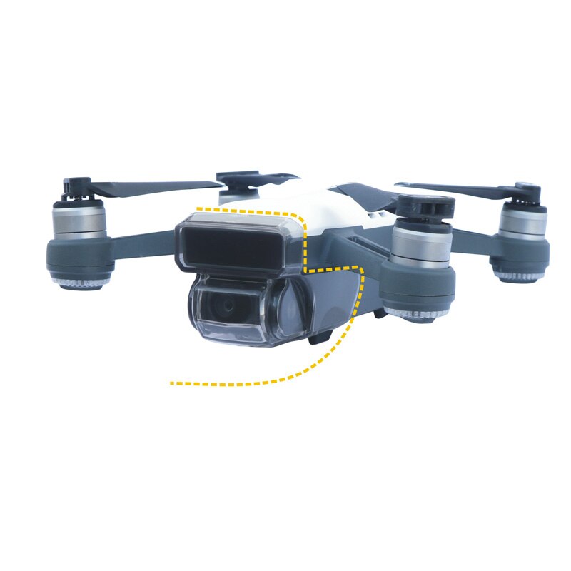 Brdrc gimbal gennemsigtigt dæksel kamera linsebeskytter beskyttelsesetui til dji gnist drone front 3d sensor system skærm anti-støvhætte