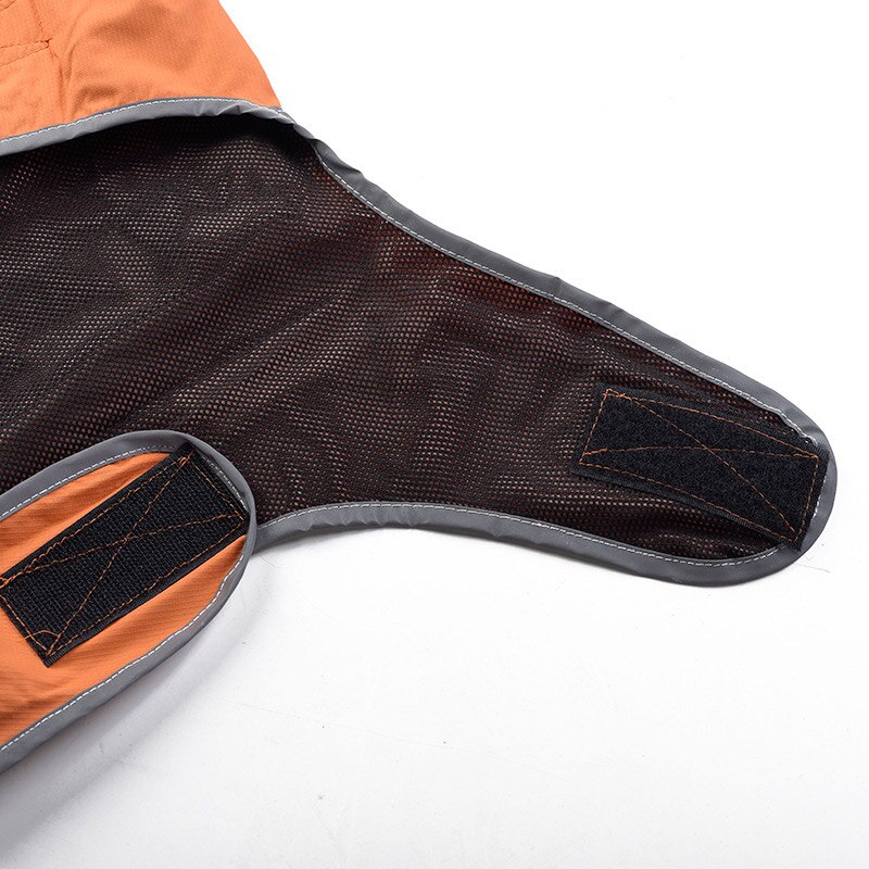 Pet Cats Dog Reflective Strip Raincoat Waterproof Snow-Proof Orange Dog Pet Rain Clothes LBShipping