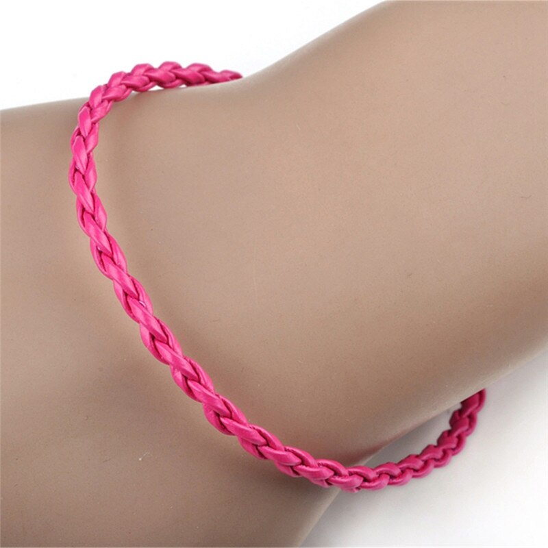 10 stks/partij Eenvoudige Stijl Handgemaakte Gevlochten Charm Armbanden Voor Vrouwen Pulseras Mujer Gevlochten Touw Manchet Bangle