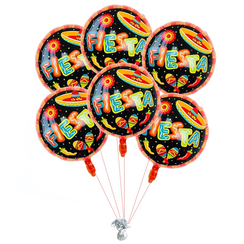 5 Pcs Fiesta Viering Party Decoraties Gelukkige Verjaardag Lama Linda Ronde 18 Inch Folie Helium Ballon Mexicaanse Partijen