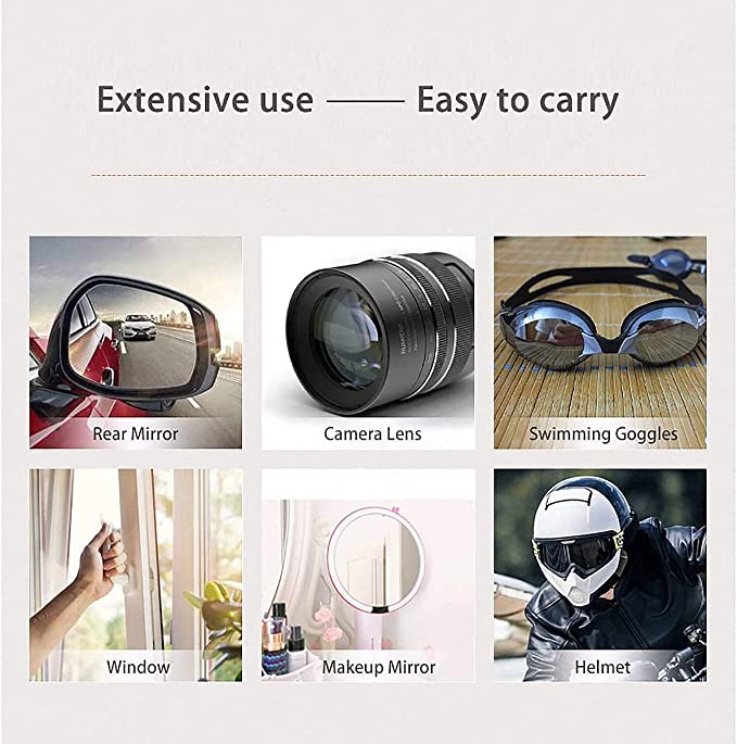 10Pcs Reusable Anti-Fog Wipes Glasses Pre-moistened Antifog Lens Cloth Defogger Eyeglass Wipe Prevent Fogging for Glasses