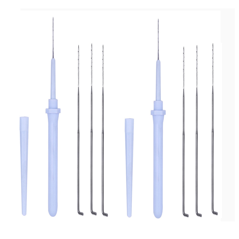 2Sets Wool DIY Needle Felting Handle Holder Replaceable Needles Embroidery Craft Sewing Felting Tools Felting Needles Pen Set