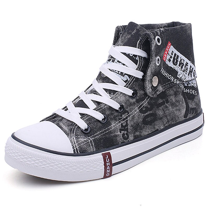 Sneakers heren canvas schoenen casual gevulkaniseerde schoenen heren hoge sneakers zomer veterschoenen ademende sneakers heren