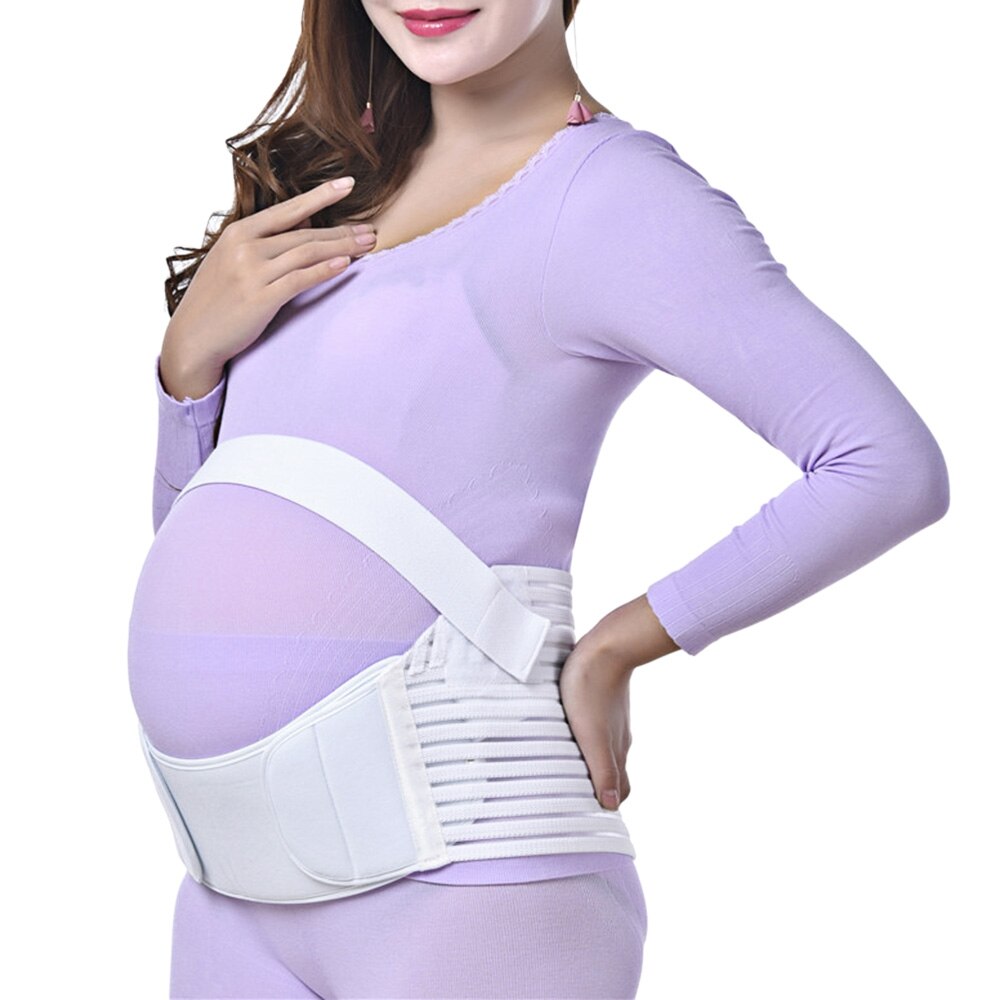 Schwangere Frauen Gürtel Mutterschaft Bauch Gürtel Taille Pflege Bauch Unterstützung Bauch Band Zurück Brace Schwangerschaft Pränatale Protector: M / WHITE