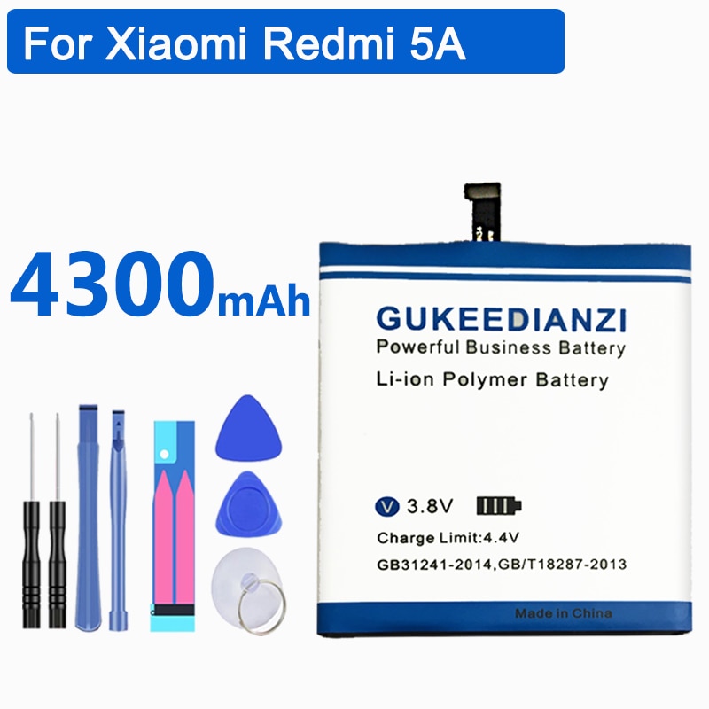 GUKEEDIANZI BN34 Für Redmi 5A 4300mAh praktisch Li-Ion Polymer Batterie Für Xiaomi Redmi 5A + Tragbare Energie Bank