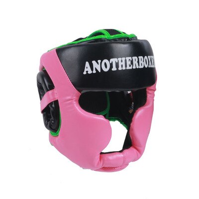 ANOTHERBOXER Boxing Headgear Men Women Muay Thai PU Leather Training Sparring Gym Equipment Grant Boxing Helmet Taekwondo Guard: Pink