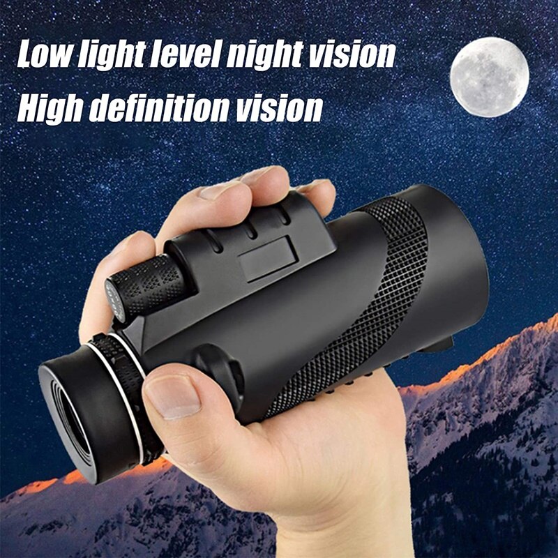 Tongdaytech-telescopio Monocular de 40x60 MM, Lente teleobjetivo con Zoom para cámara de teléfono móvil, con trípode, para Iphone, Samsung, Xiaomi, Lente para Smartphone