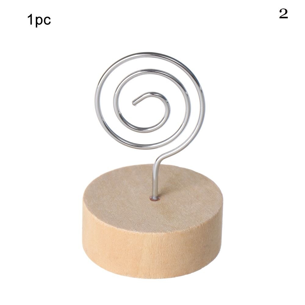 Soporte colgante de madera para tarjetas y notas, Base para fotos, Clip para notas, artículo, marco de fotos, mesa, suministros de oficina,: 1pc type 2