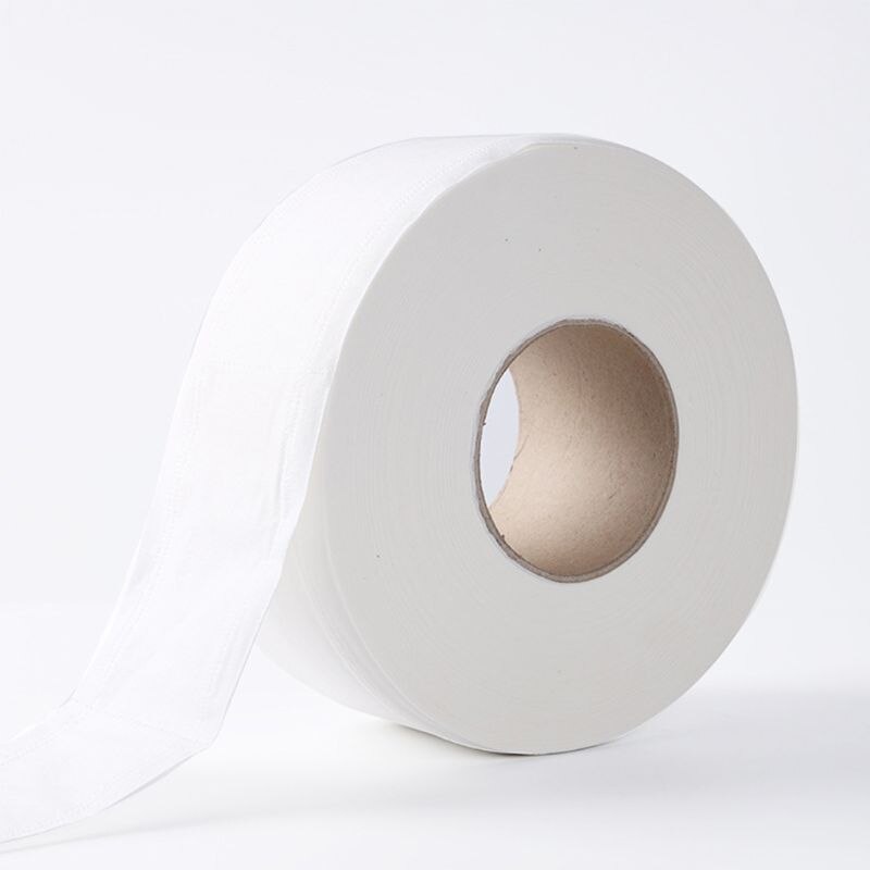 Rollo de papel higiénico grande grueso de 4 capas en relieve sin tejido de baño Jumbo fluorescente