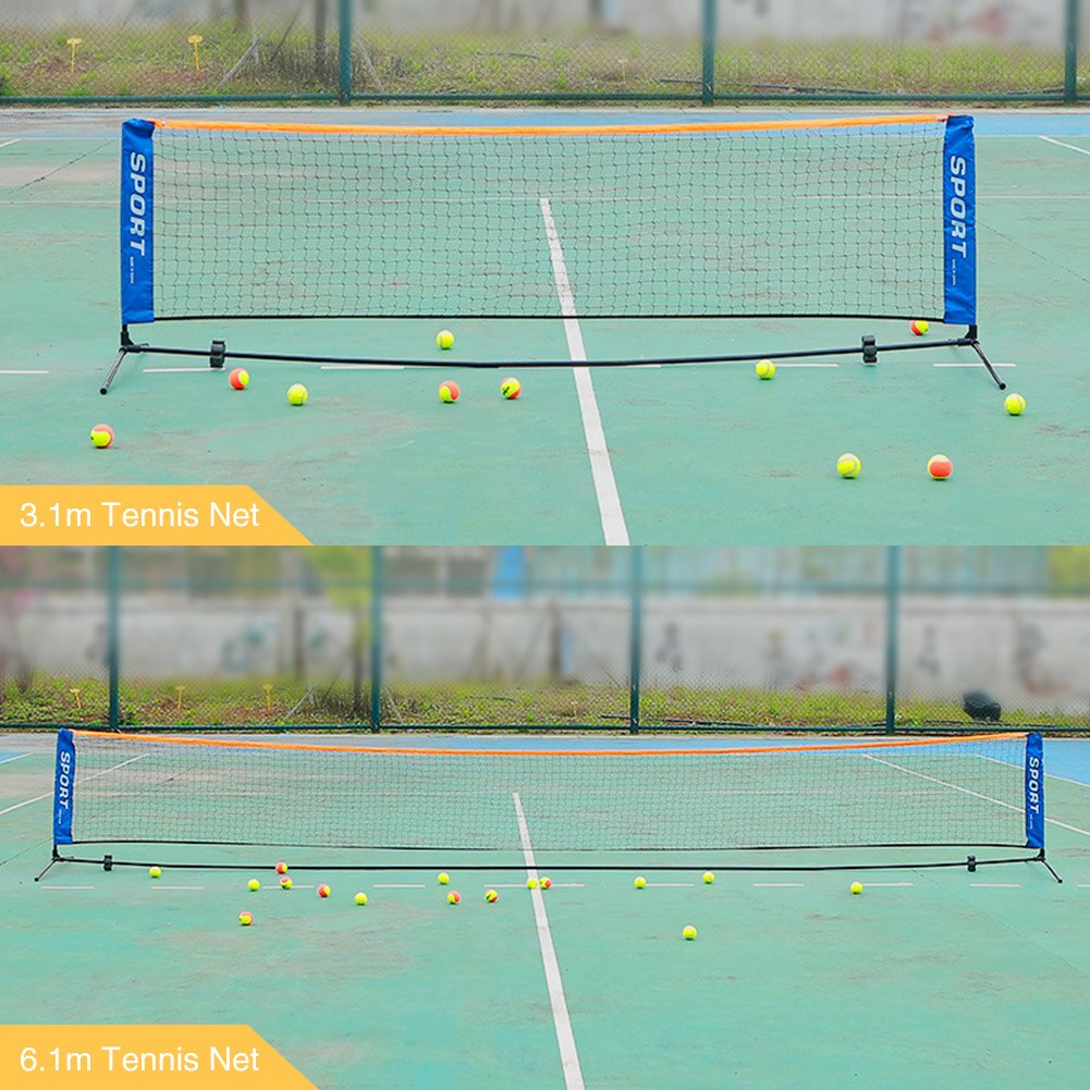 Indoor Outdoor Court Foldable Portable Backyard Sport Training Tennis Net Driveway Beach Volleyball Easy Setup Badminton PE