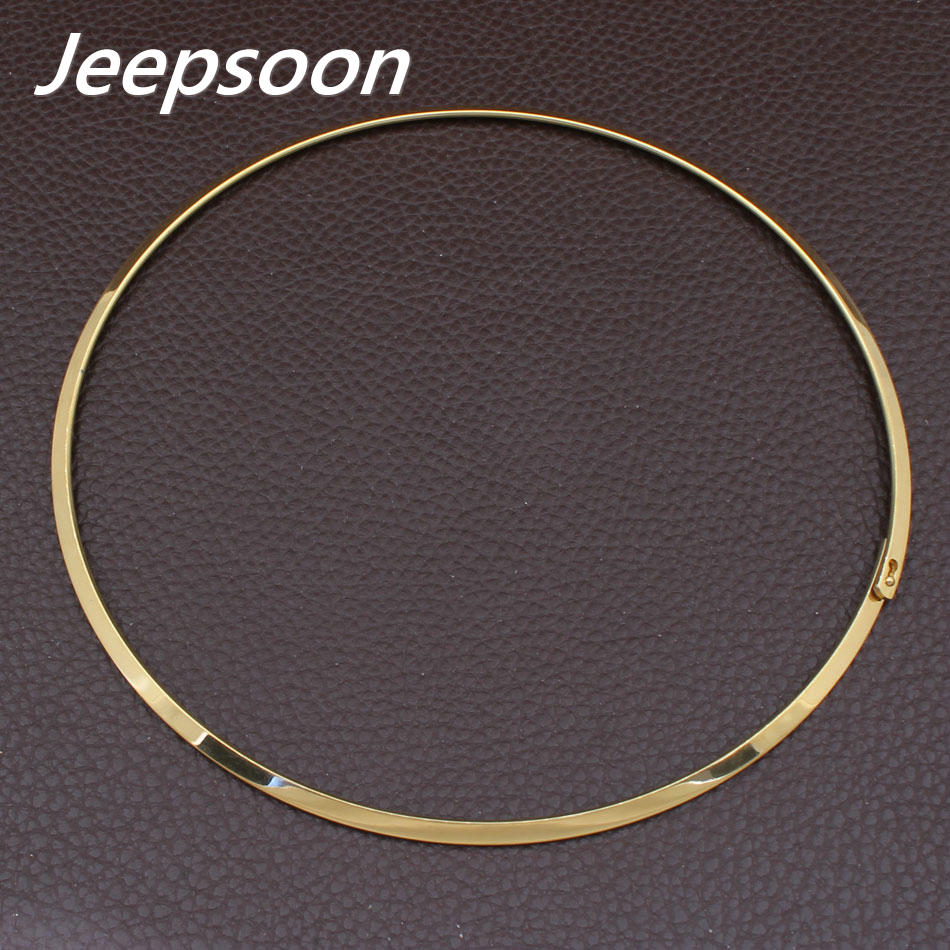 Acciaio Inossidabile Chokers Collana di Modo Caldo Rotondo Color Oro Argento Gioielli Per Le Donne NFAABEAH: NFAGABBA