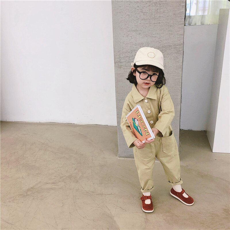 2 3 4 5 6 7 Jaar Peuter Baby Overalls Koreaanse Casual Jumpsuit Voor Meisjes Lente Herfst Kids kleding Kind Broek