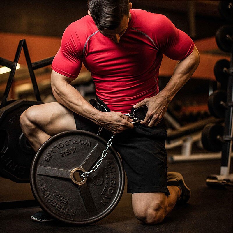 Metal Chain Weight Lifting Dip Belt Pull-up Gym Equipment Bodybuilding Musculation Exercise Crossfit Fitness Training