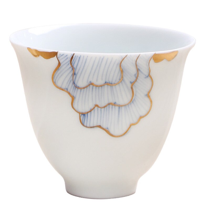 Guldmalet pinming te master kop håndmalet te kop med underkop husholdnings keramik lille tekop enkelt: -en