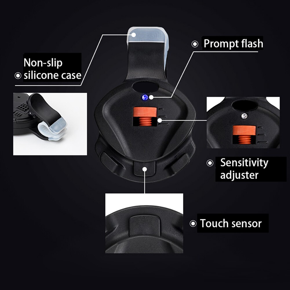 1pc elektronische beetmelders met led-lampjes voor vissen, visbeetmelders met geluidswaarschuwing en led-lampjes, clip op hengel voor kamperen in de buitenlucht