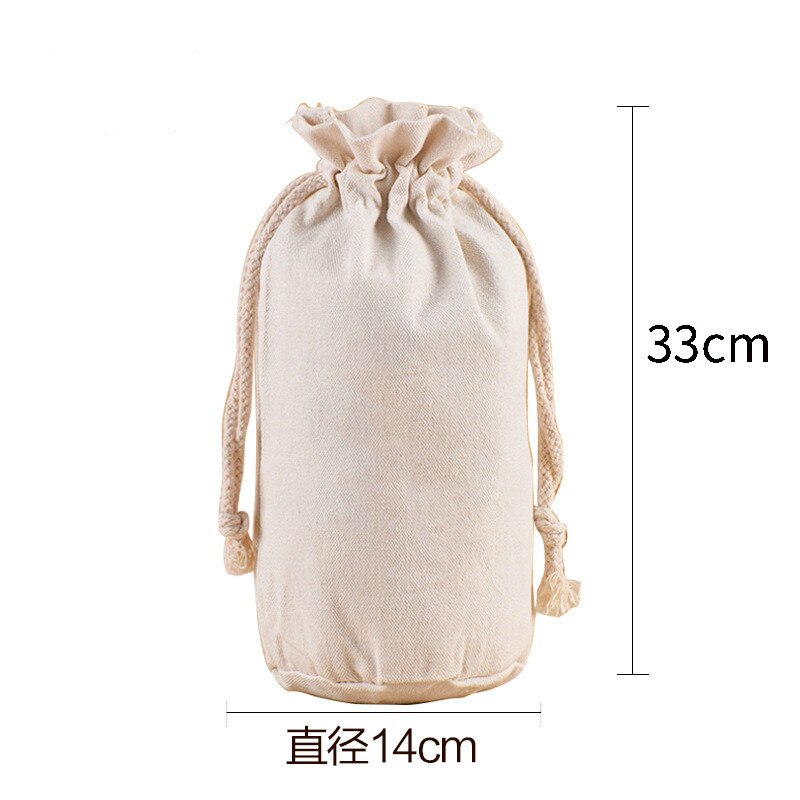 Grote capaciteit blanco trekkoordtas, rijstkorrelverpakkingszak, meelzak, herbruikbare canvas tas van puur katoen, opbergtas: B3