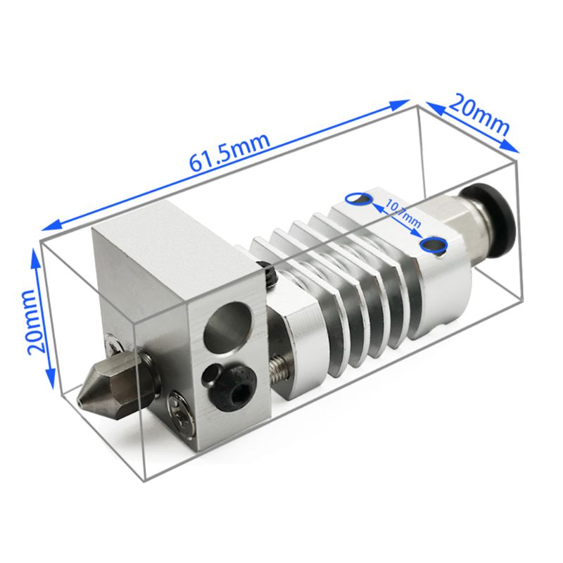 1impostato 3D Parti Della Stampante tutto metallo Hotend Estrusore kit per CR-10/10S Ender 3/3S