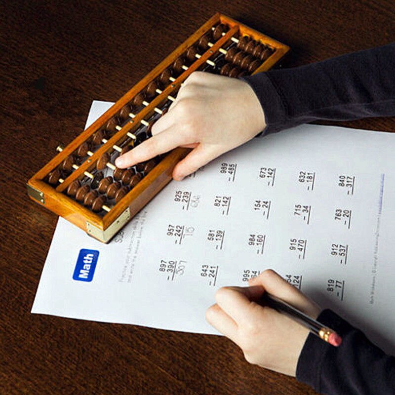 Wooden Frame Classic Ancient Calculator Abacus Soroban Plastics Bead Toy Develop Kid's Mathematics Intelligence Develpment