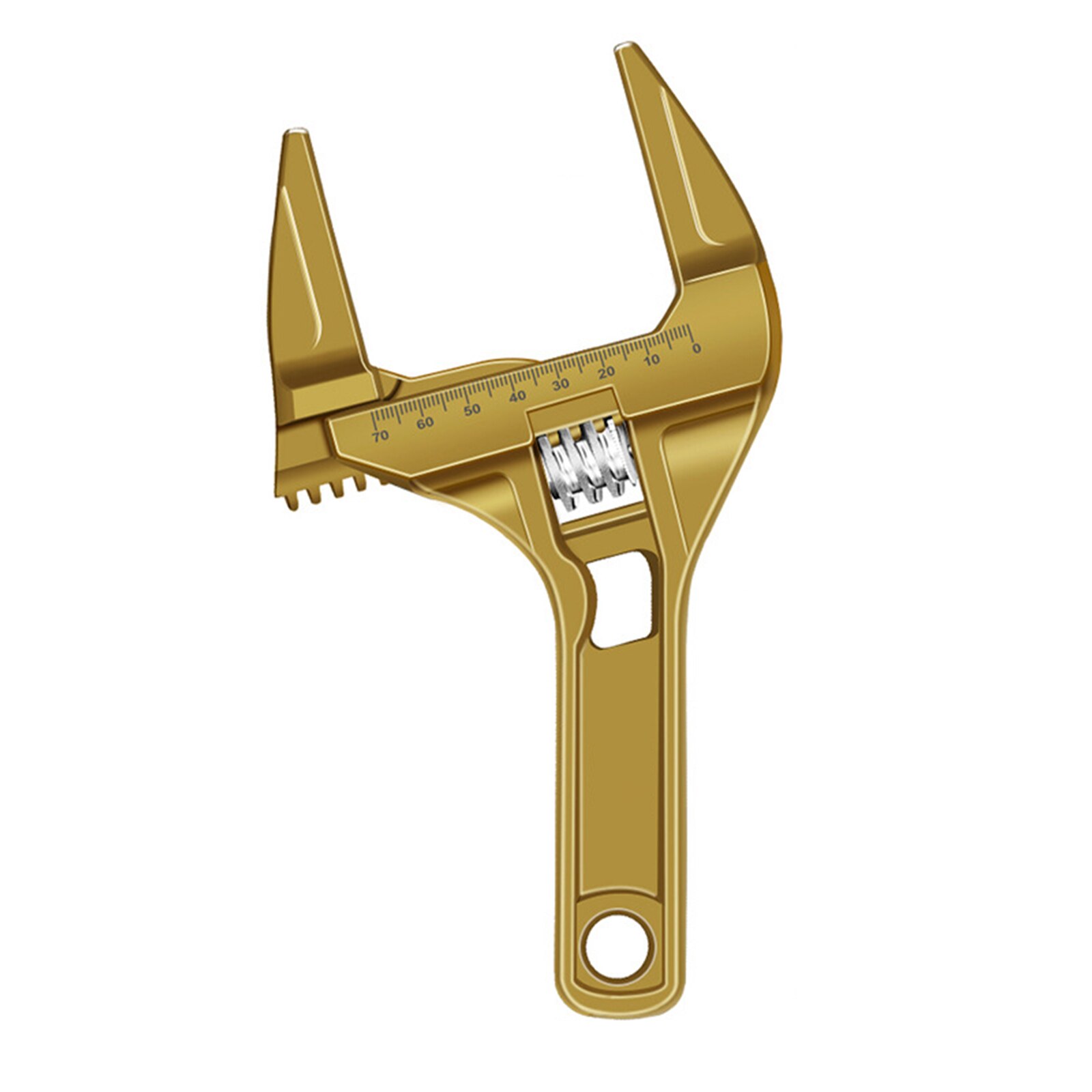 Open End Wrench Multifunctional Wrench Short Handle Large Opening Maintenance Wrench Adjustable Wrench for Bathroom Sewer Faucet: GoldenA2
