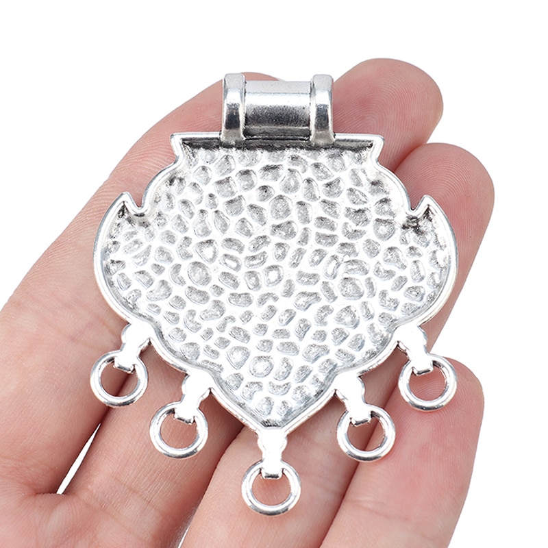 ZXZ 2pcs Large Bohemian Boho Style Chandelier Necklace Connectors Pendants Jewelry Findings 62x50mm