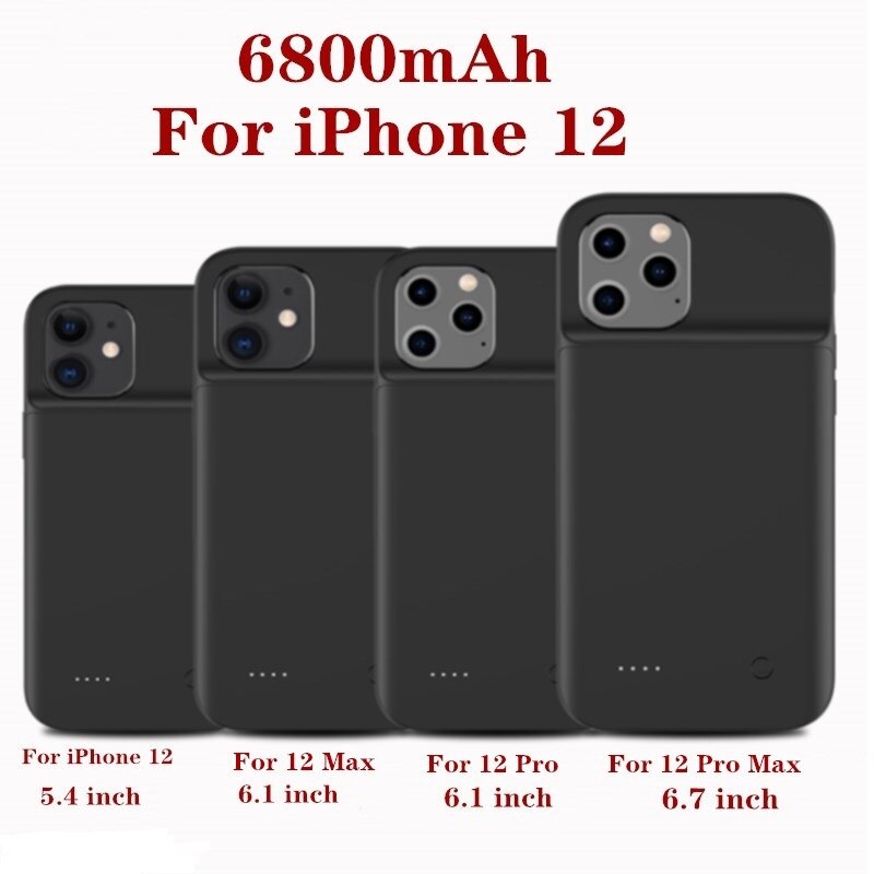 6800Mah Voor Iphone 12 Pro Max 12 Pro Batterij Case Draagbare Powerbank Batterij Opladen Case Voor IPhone12 Max Batterij charger Case