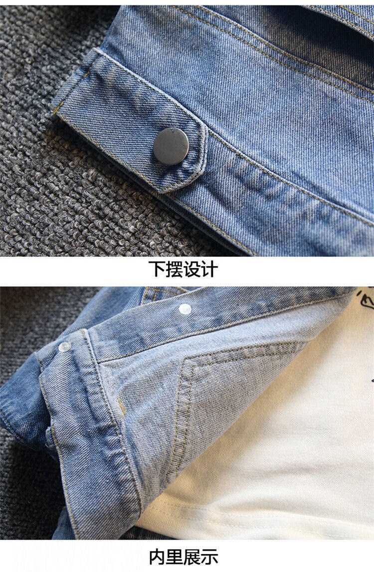 Frühling Outwear für Jungen Mädchen Denim lässig-Geschmack Jacke Mantel freundlicher Kleidung Baumwolle freundlicher Jean Mantel Baby Kleidung